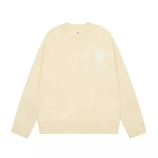 AMI Paris Crewneck Sweater Logo Embroidery