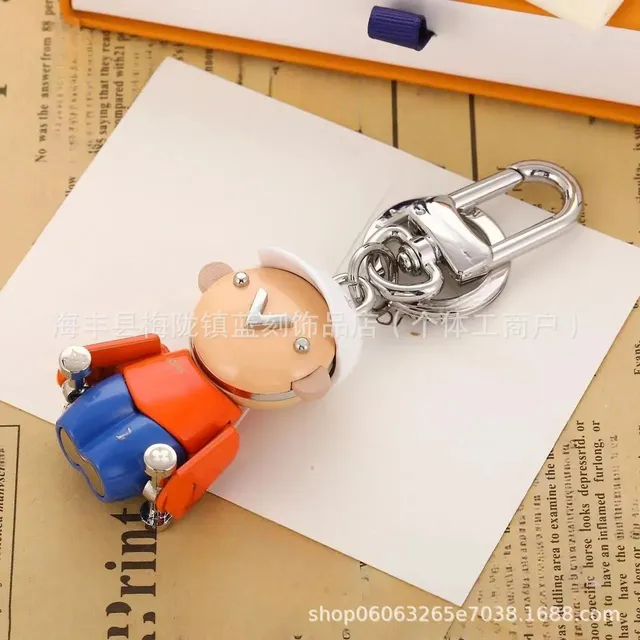 Louis Vuitton Cartoon Bear Keychain Multi-Color