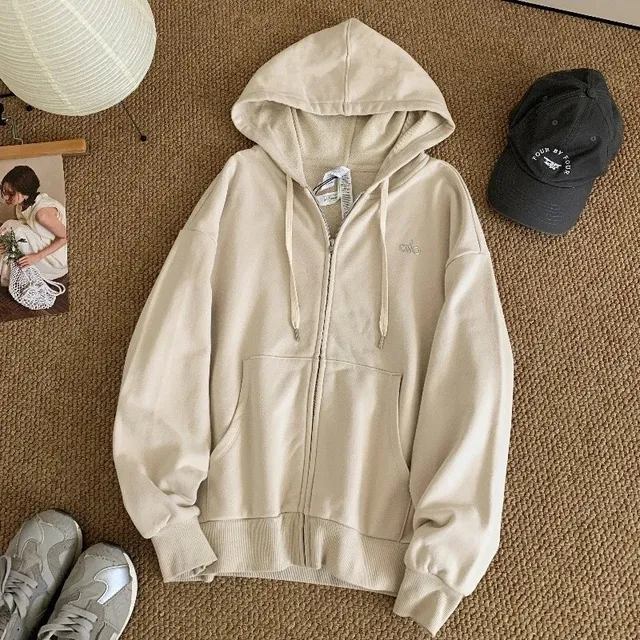Zip-Up Hoodie Minimalist Logo