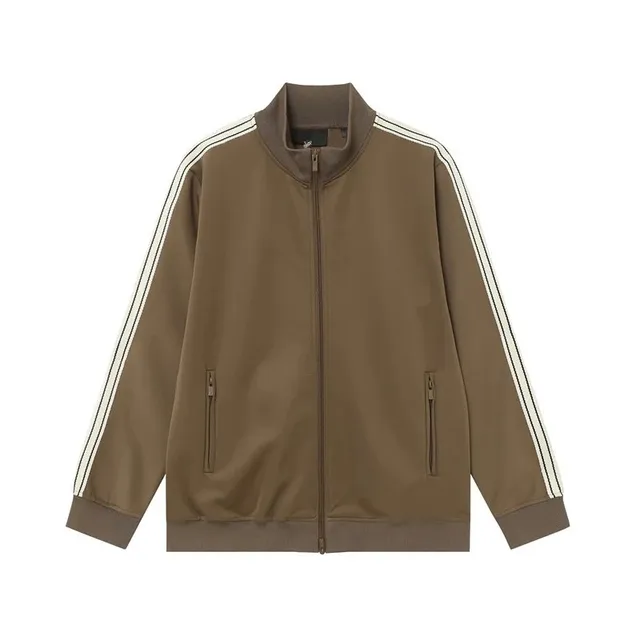Adidas Track Jacket Olive with White Stripes