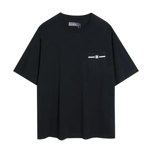 Amiri Pocket T-Shirt White Stripe Logo