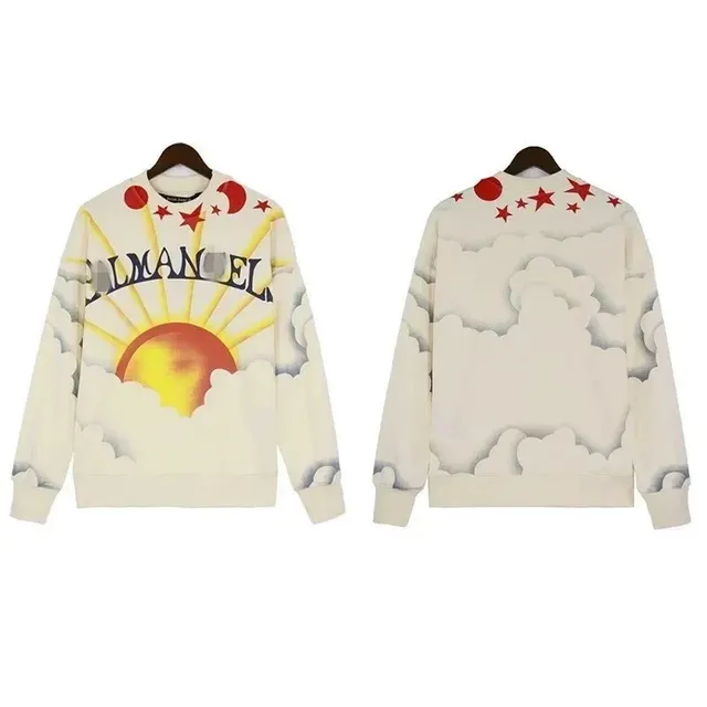 Amiri Graphic Sweatshirt Sun and Clouds Print