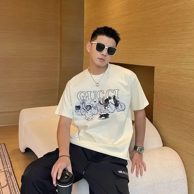 Gucci Graphic T-Shirt Bicycle Print