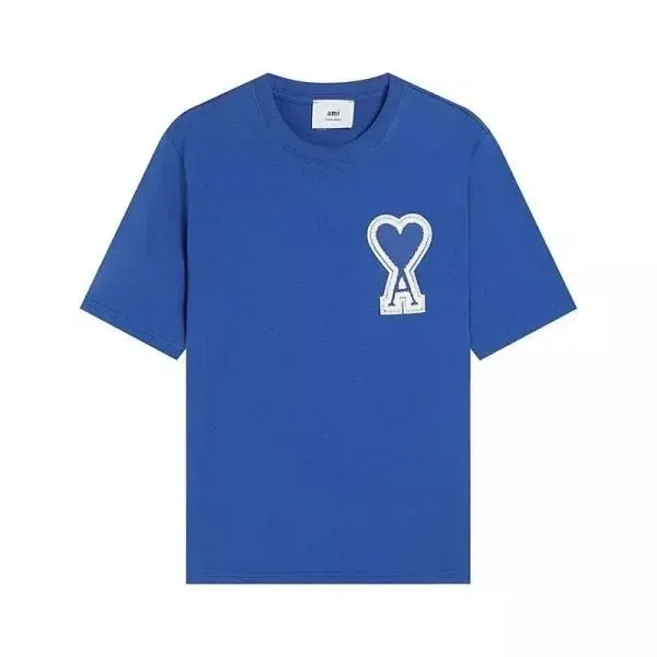 AMI Paris Heart Logo T-Shirt Embroidered Heart A