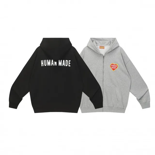 Human Made Zip-Up Hoodie Logo Print