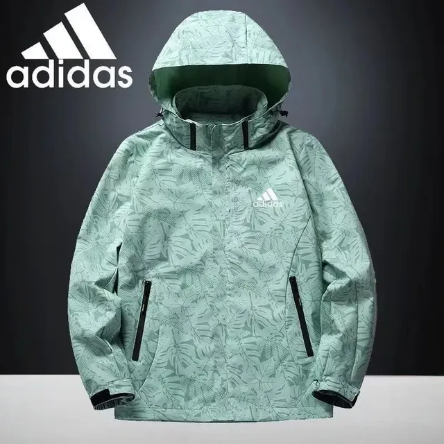 Adidas Windbreaker Jacket Leaf Print