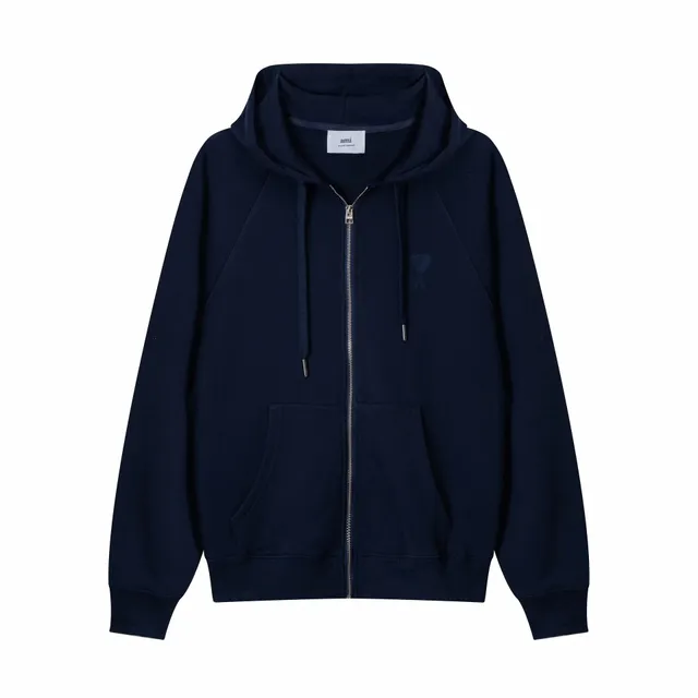AMI Paris Zip-Up Hoodie Heart Logo
