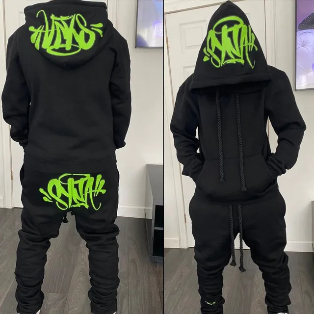 Corteiz Hoodie and Joggers Set Graffiti Logo