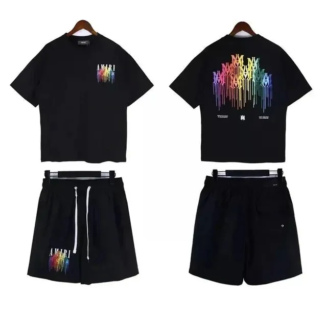 Amiri Shorts Set Rainbow Logo