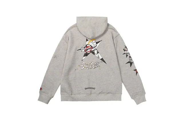 Supreme × Corteiz Hooded Sweatshirt Shark Star Print