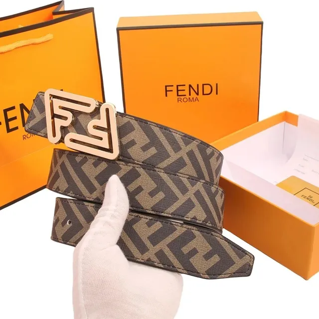 Fendi FF Logo Belt Monogram Canvas