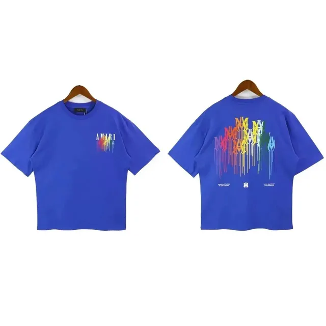 Amiri Graphic Tee Rainbow Logo Print