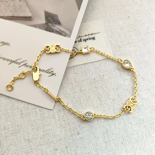 Chrome Hearts Chain Bracelet Crystal Accents