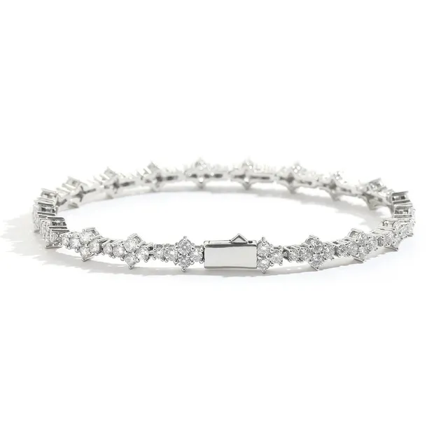 zircon-silver-cross chain