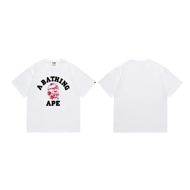 BAPE Short-Sleeve Tee Pink Camo Ape Head