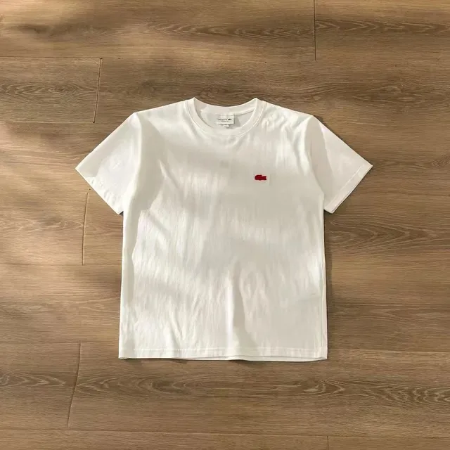 Lacoste Classic Piqué T-Shirt Red Crocodile Logo
