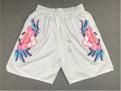 Mesh Shorts Pink Panther Print