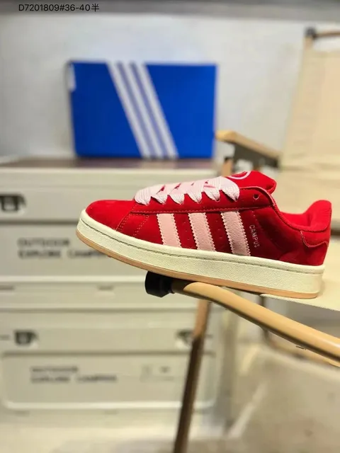Adidas Campus Red Pink Suede