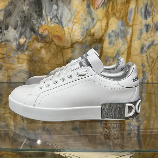 Dolce & Gabbana DG Sneaker White with Metallic DG Logo