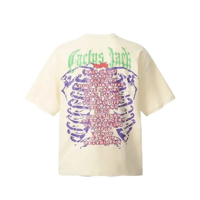 Travis Scott Graphic Tee Ribcage Print
