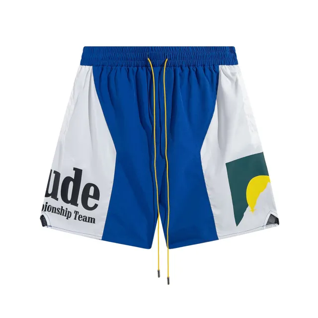 Off-White Championship Team Shorts Color-Block Logo Print
