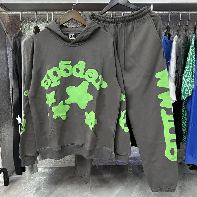 Broken Planet Hoodie and Joggers Set Neon Star Print