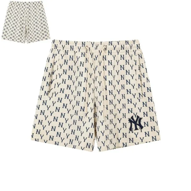 MLB NY Yankees Logo Shorts All-Over Logo Print