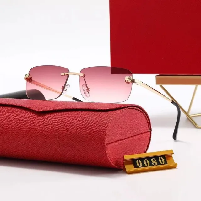 Cartier Sunglasses Pink Gradient Lens with Panther Temples