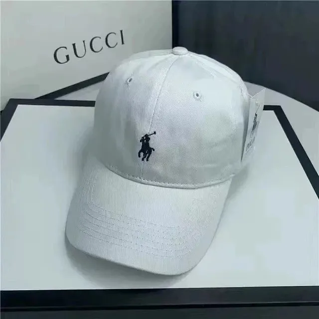 Polo Ralph Lauren baseball cap white cap with black embroidered Polo pony logo