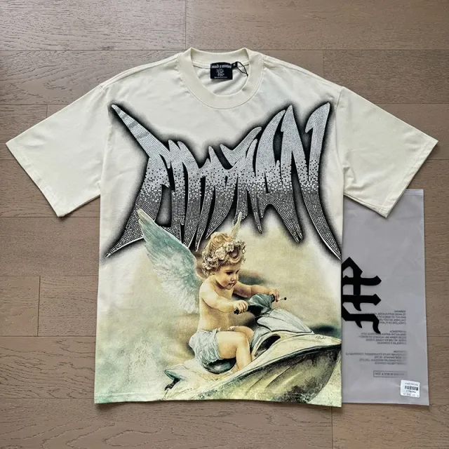 Mixed Emotion Graphic Tee Angel Jet Ski Print