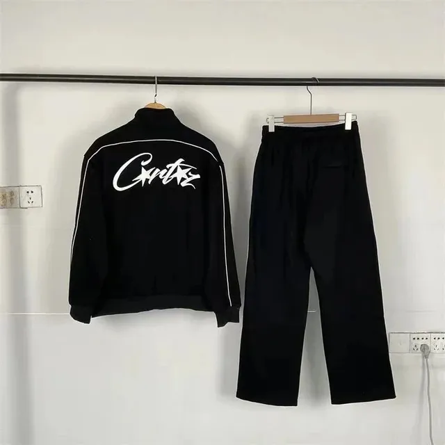 Corteiz Track Jacket and Joggers Set CRTZ Script Logo