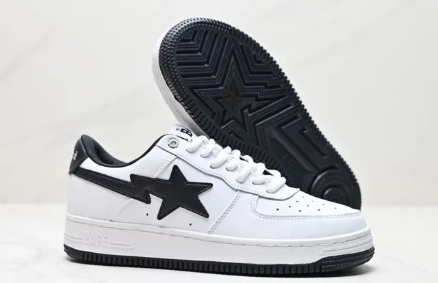 BAPE Shark Low White Black