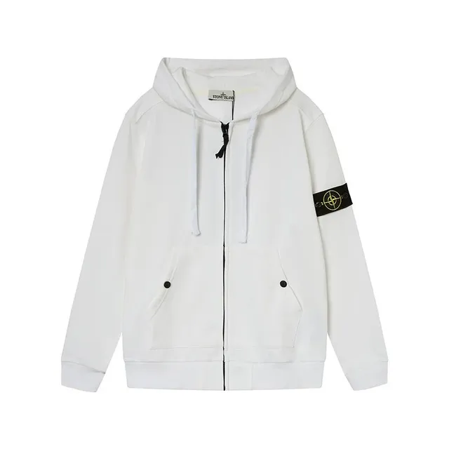 Stone Island Zip-Up Hoodie Compass Patch