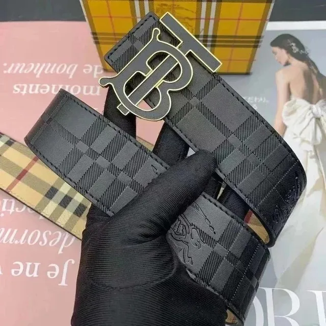 Burberry TB Logo Belt Checkered Monogram