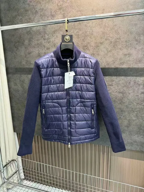 Moncler Quilted Jacket Ribbed Sleeve