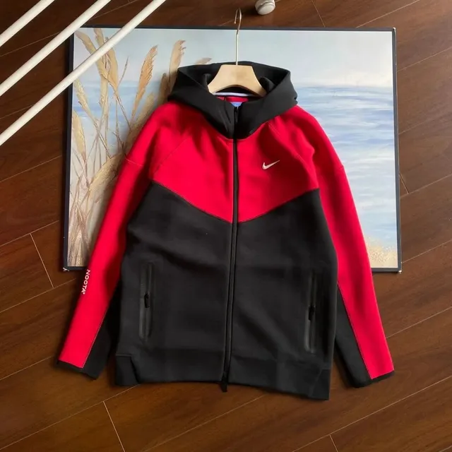 Nike × NOCTA Tech Fleece Hooded Jacket Red/Black
