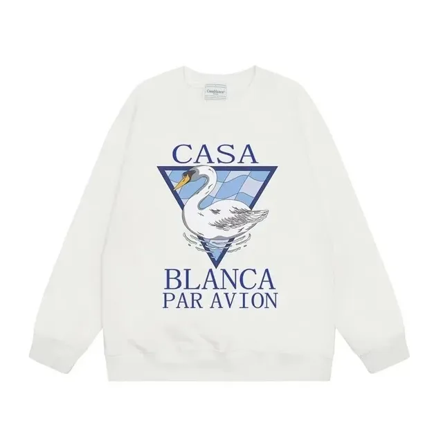Casablanca Swan Graphic Sweatshirt Casa Blanca Par Avion