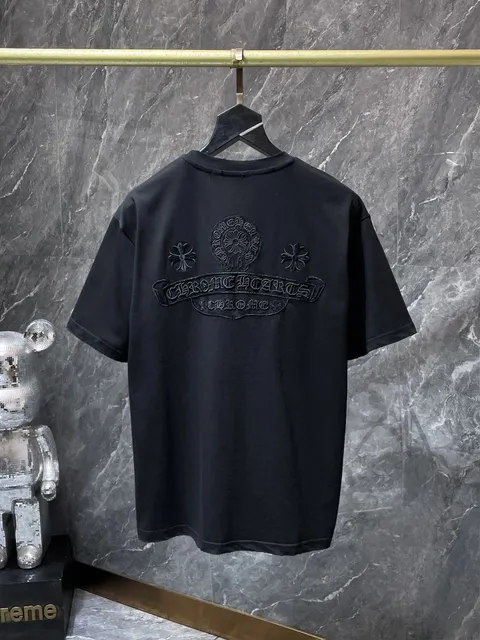 Chrome Hearts Embroidered T-Shirt Black Logo Embroidery