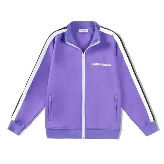 Palm Angels Track Jacket Purple with White/Black Stripes