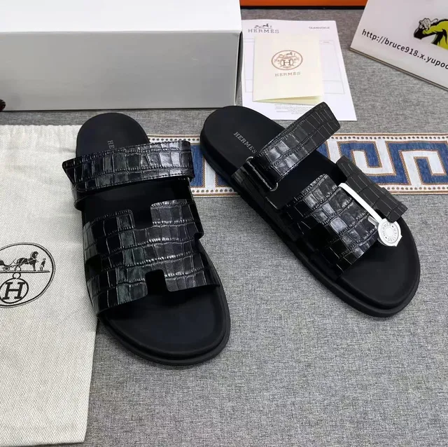 Hermès Oran Sandal Crocodile-Embossed