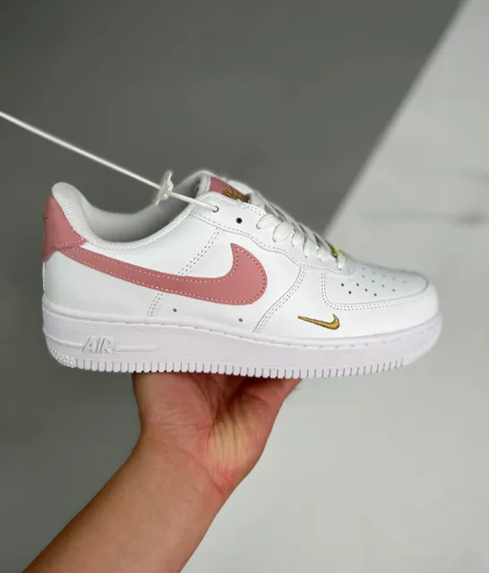 Nike Air Force 1 Low Pink and Gold