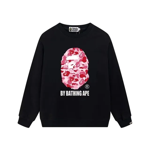 BAPE Crewneck Sweatshirt Pink Camo Ape Head