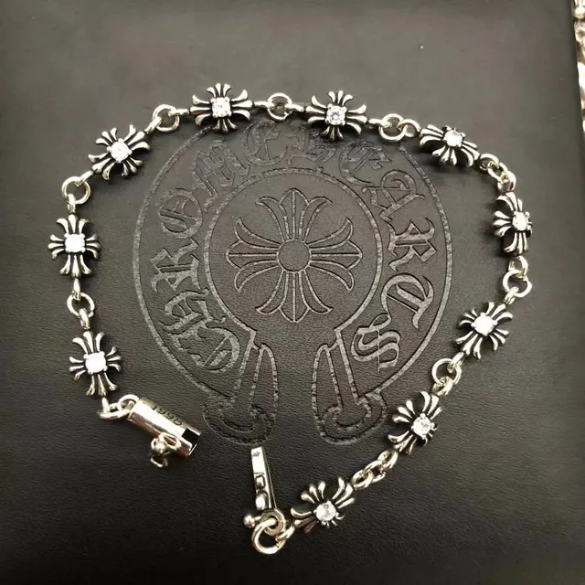 Chrome Hearts Cross Bracelet Diamond-Set