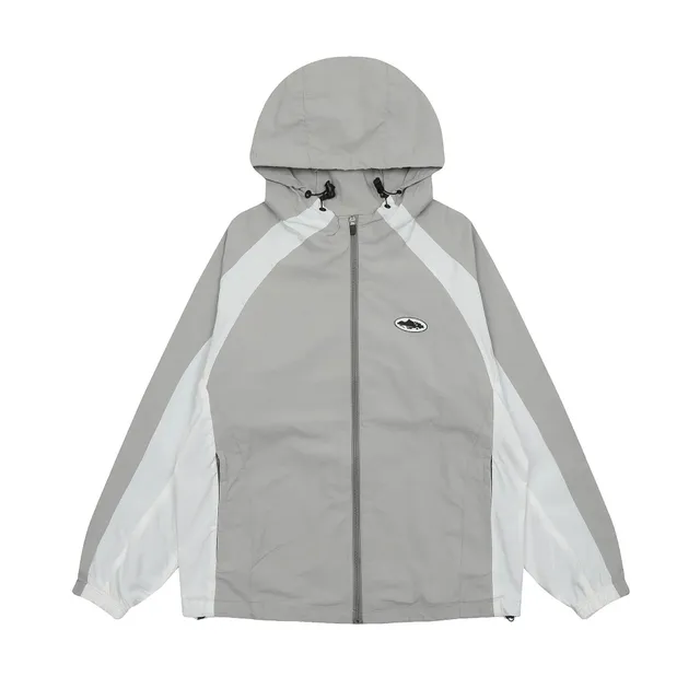 Hooded Windbreaker Two-Tone Panelled