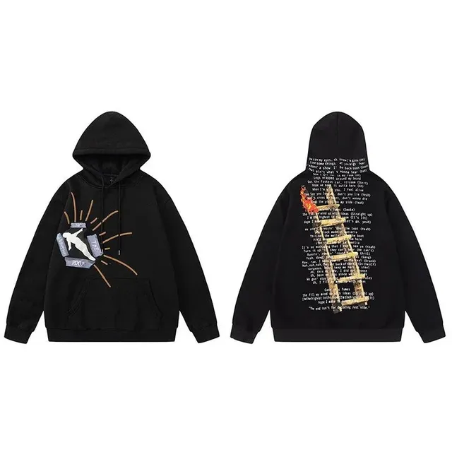 Travis Scott Hoodie Cactus Jack Ladder Print