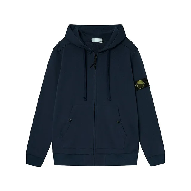Stone Island Zip-Up Hoodie Compass Patch
