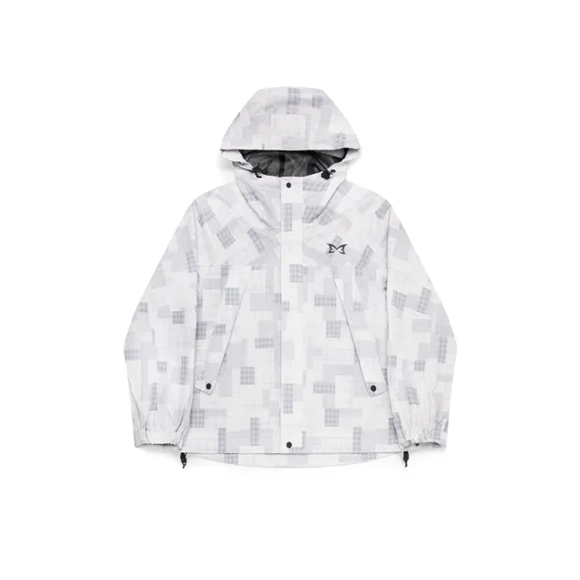 Broken Planet Hooded Windbreaker Pixel Grid Print
