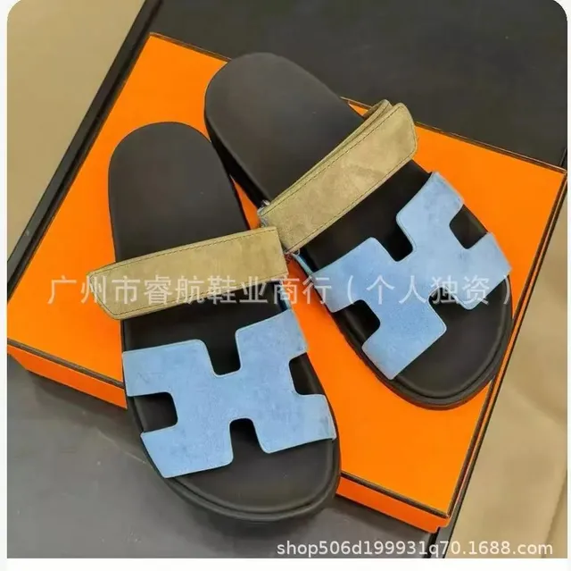 Hermès Oran Sandal H Logo Suede