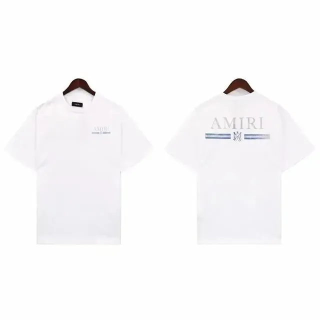 Amiri Logo T-Shirt White with Embroidered Logo