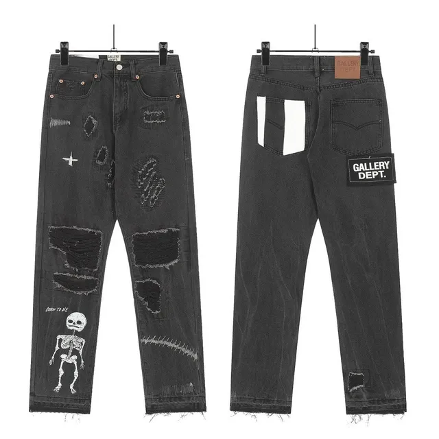 Gallery Dept. Distressed Jeans Skeleton Print